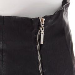 BRONX & BANCO black faux leather high waist paperbag waist flared shorts S