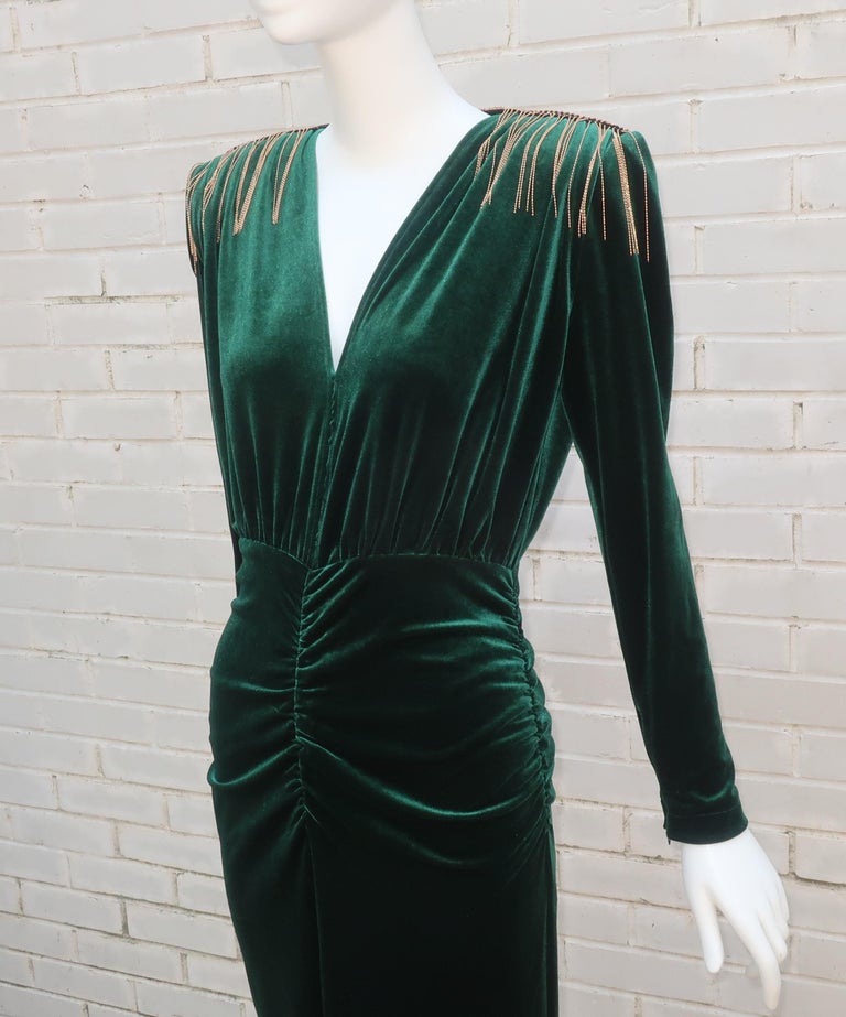 green plus size cocktail dress Anne Klein Ivy Velvet Burnout Dress XS/S – OMNIA main image 0