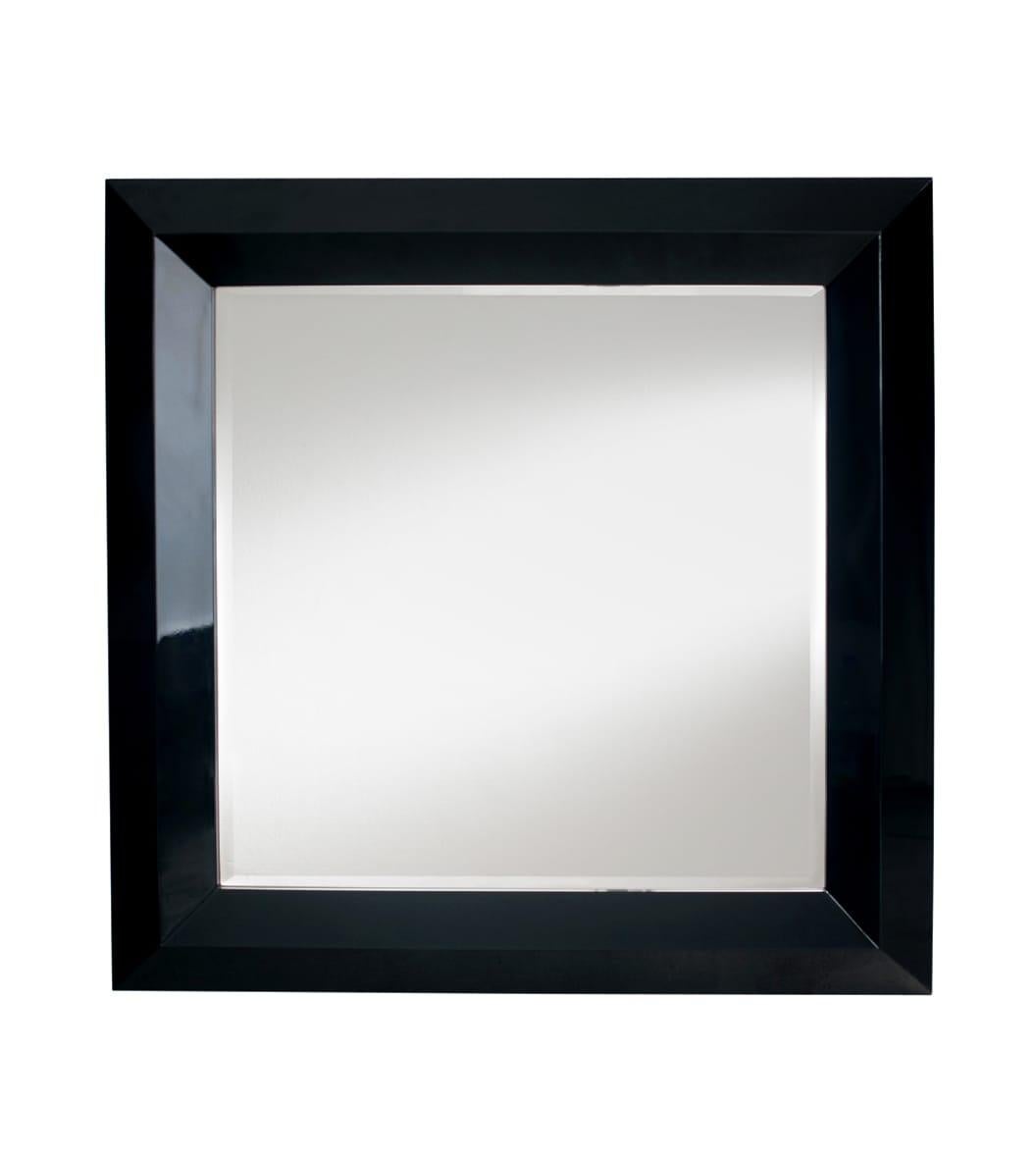 Bronx Mirror with Black Lacquered Wood For Sale