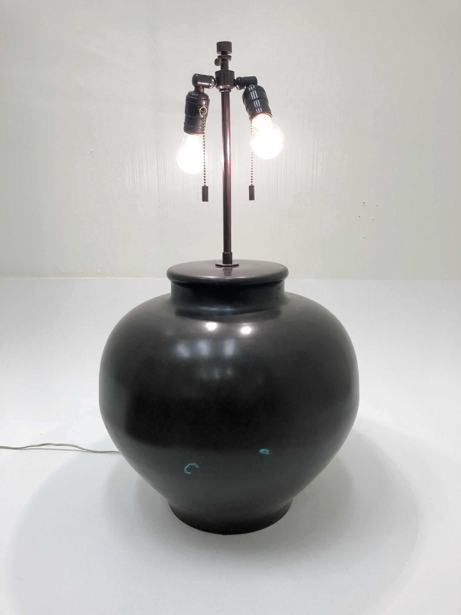Bronze Ming Base Table Lamp by Karl Springer 3