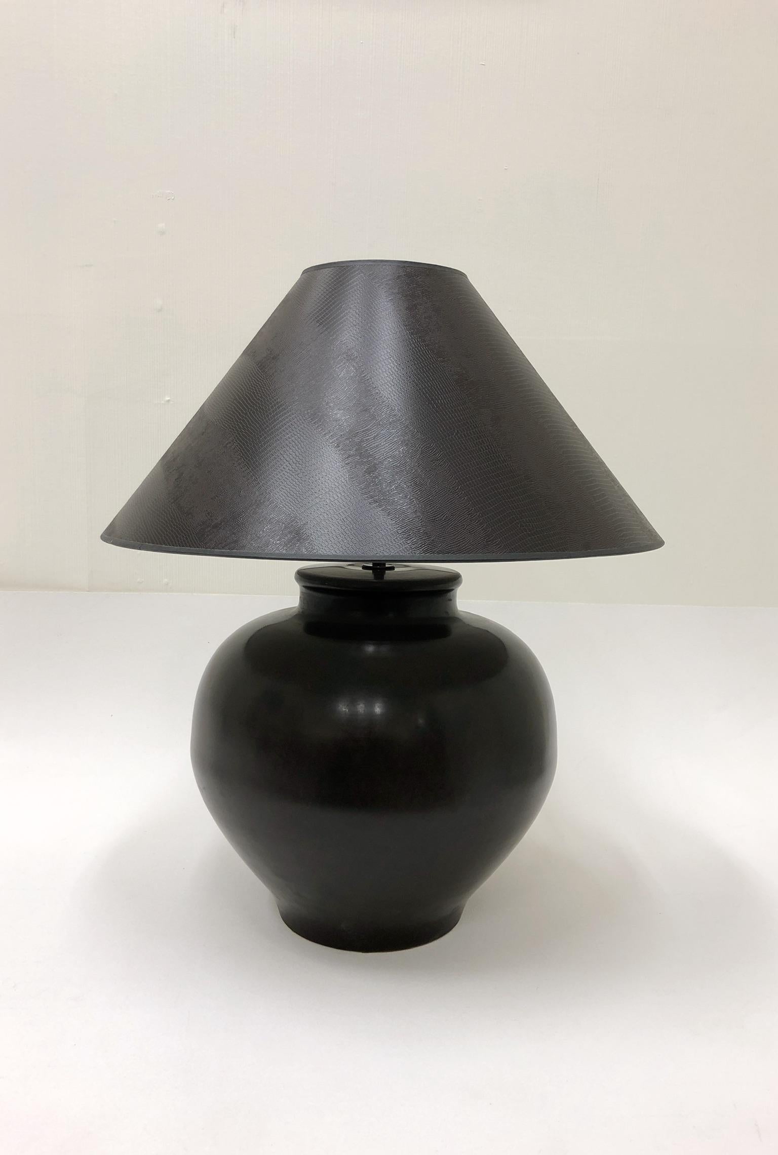 American Bronze Ming Base Table Lamp by Karl Springer