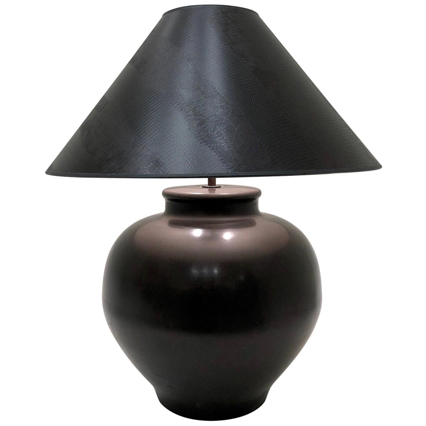 Bronze Ming Base Table Lamp by Karl Springer