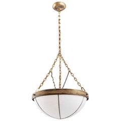 Bronze 1920s Bowl Chandelier