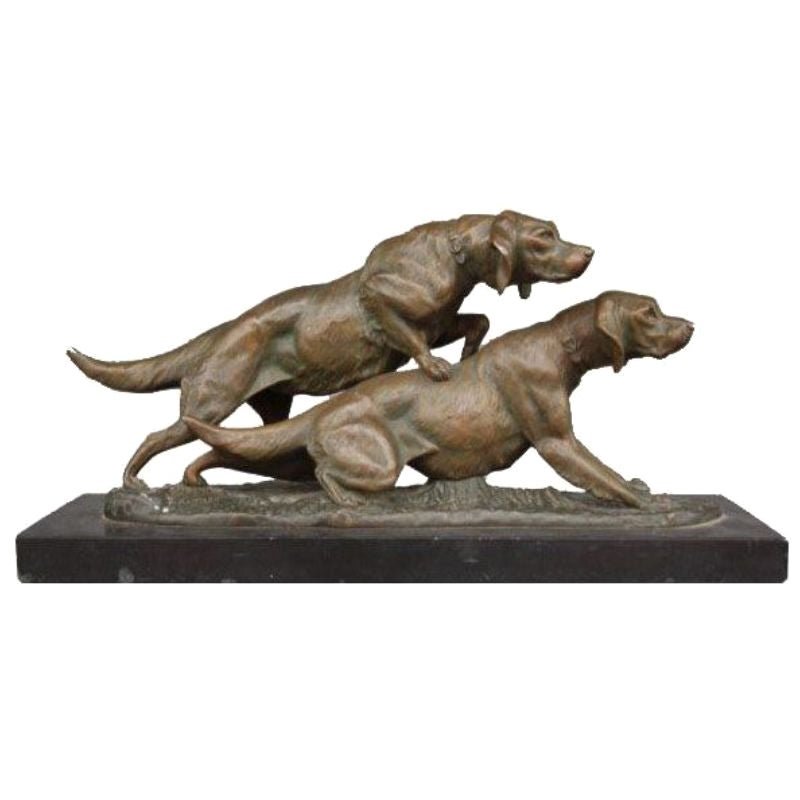 Bronce 1930 de Irénée Rochard con perros de caza