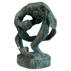 Sculpture en bronze des années 1950 de la Fonderie d'art moderne de New York, à la manière de Lipschitz