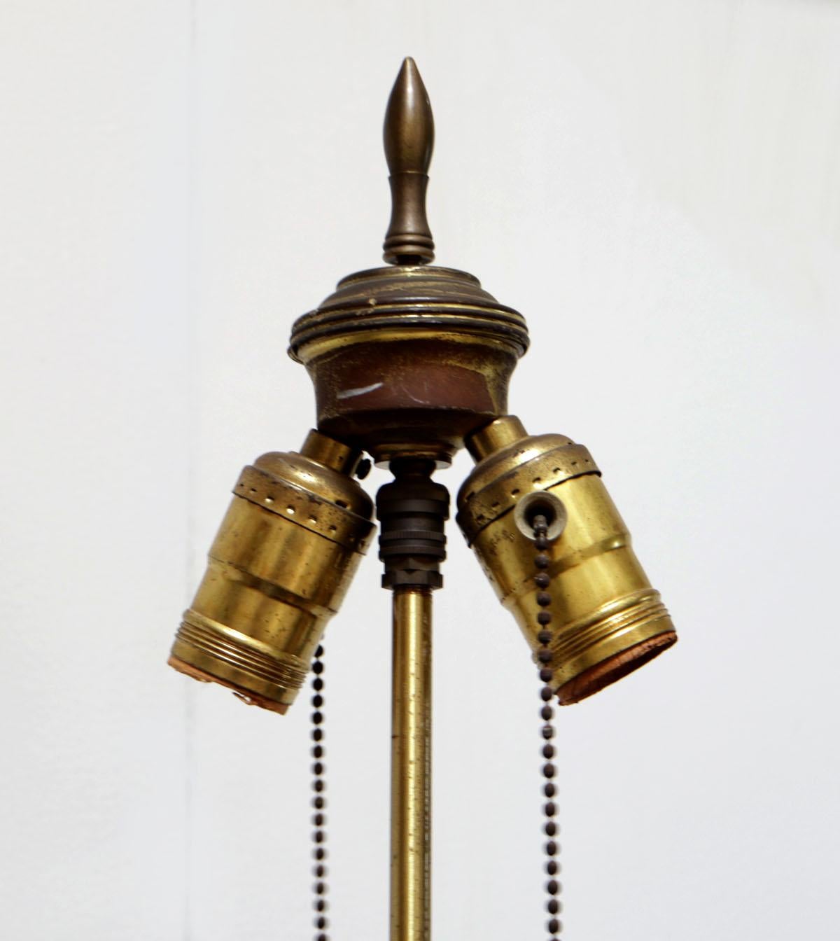 Lampe de table japonaise en bronze de la période Meiji en archaïque du XIXe siècle en vente 12