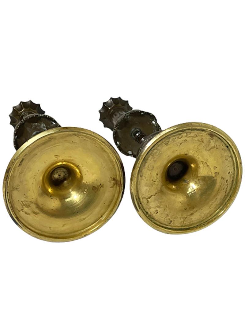 Bronze 19th Century Gothic Style Candleholders For Sale 2
