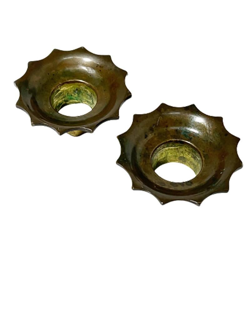 Bronze 19th Century Gothic Style Candleholders For Sale 3