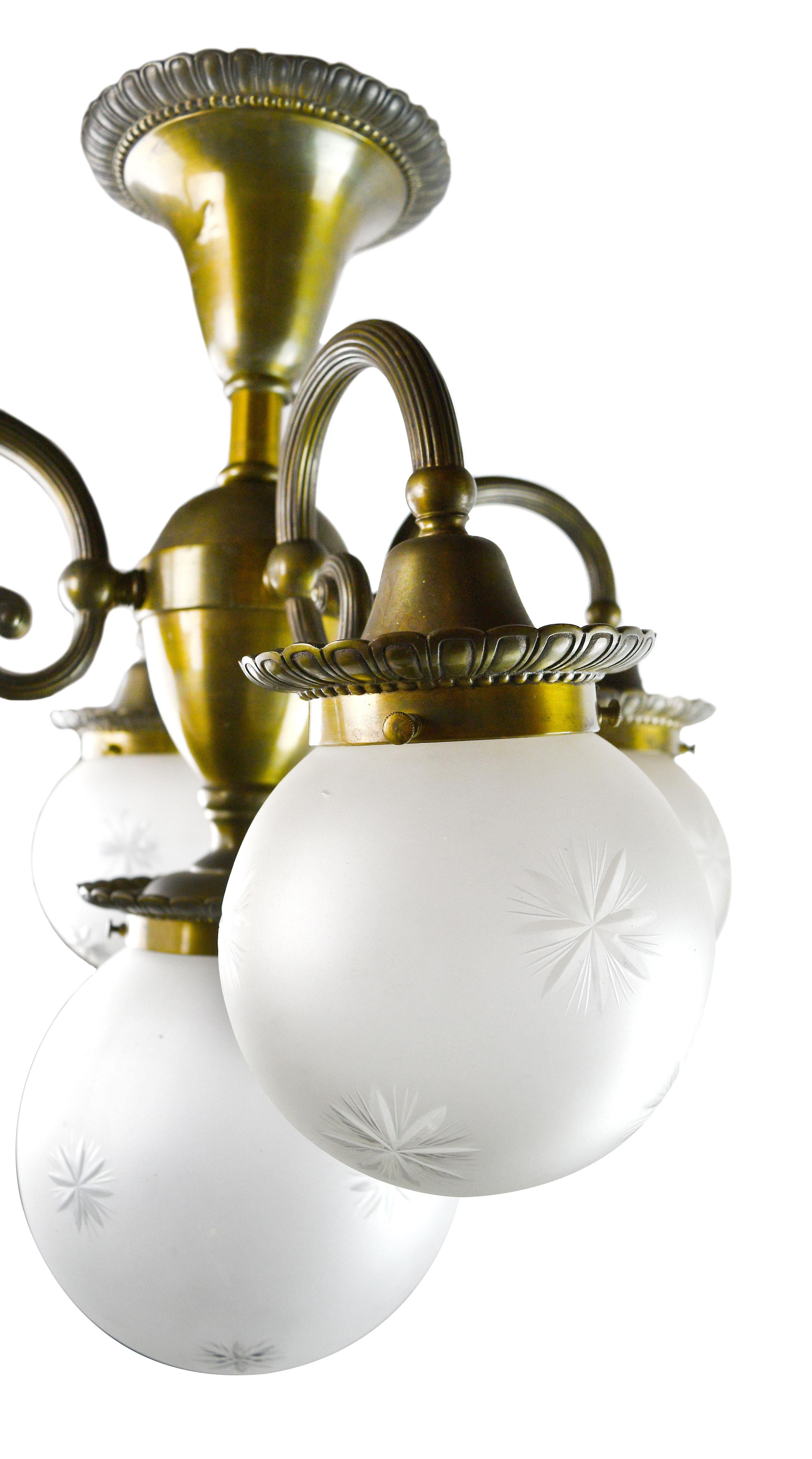 bronze globe chandelier
