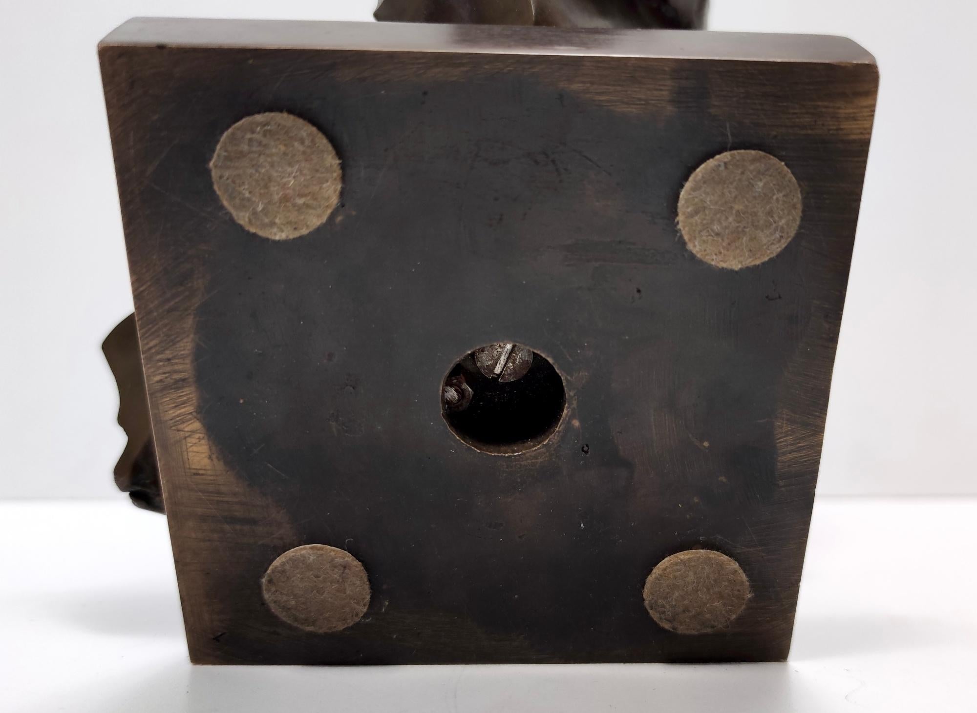 Bronze Abstract Decorative Item or Paperweight attr. to Carlo Zauli, Italy For Sale 9