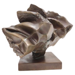 Bronze Abstract Decorative Item or Paperweight attr. to Carlo Zauli, Italy