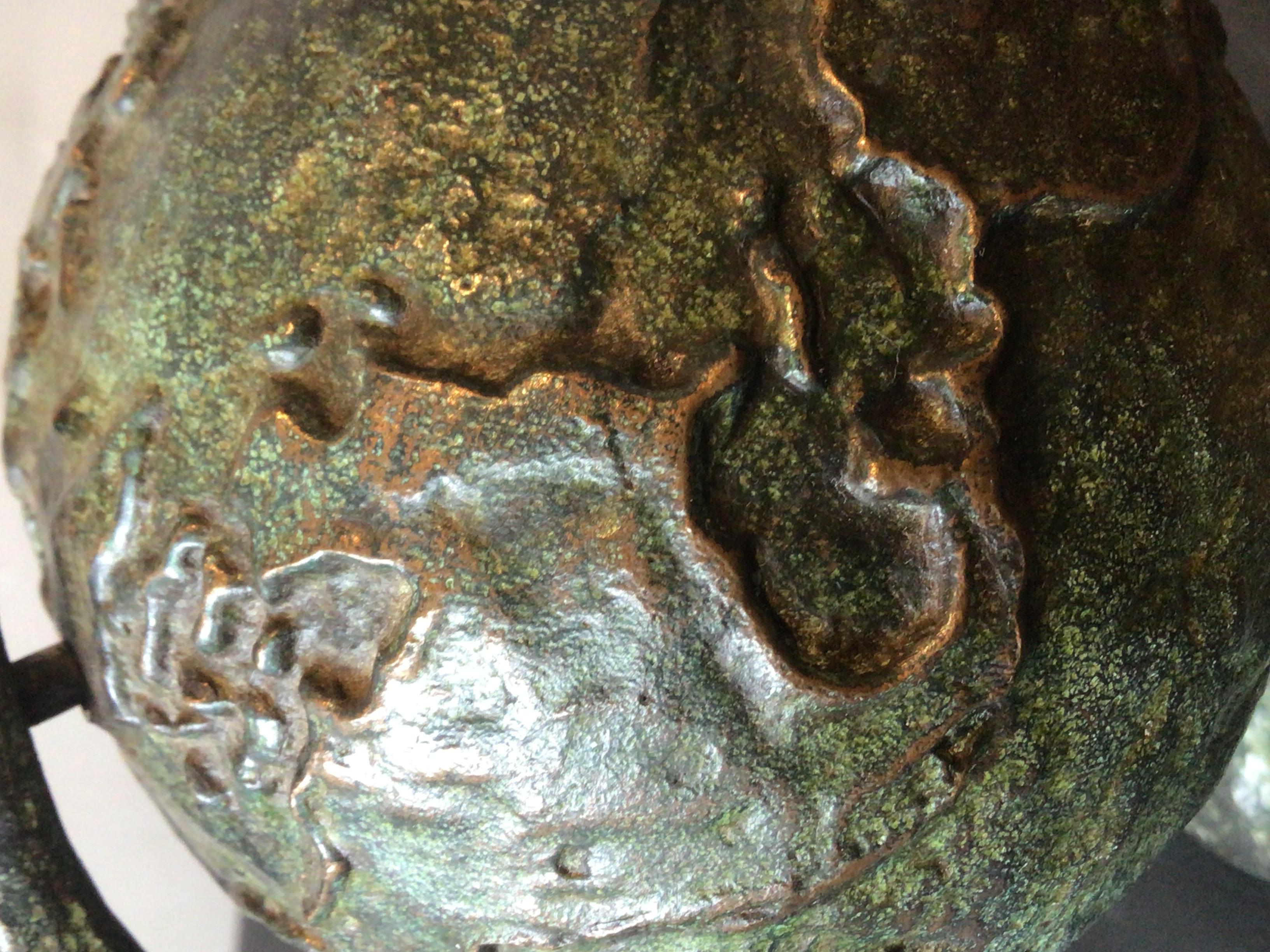 Bronze Abstract Globe For Sale 5