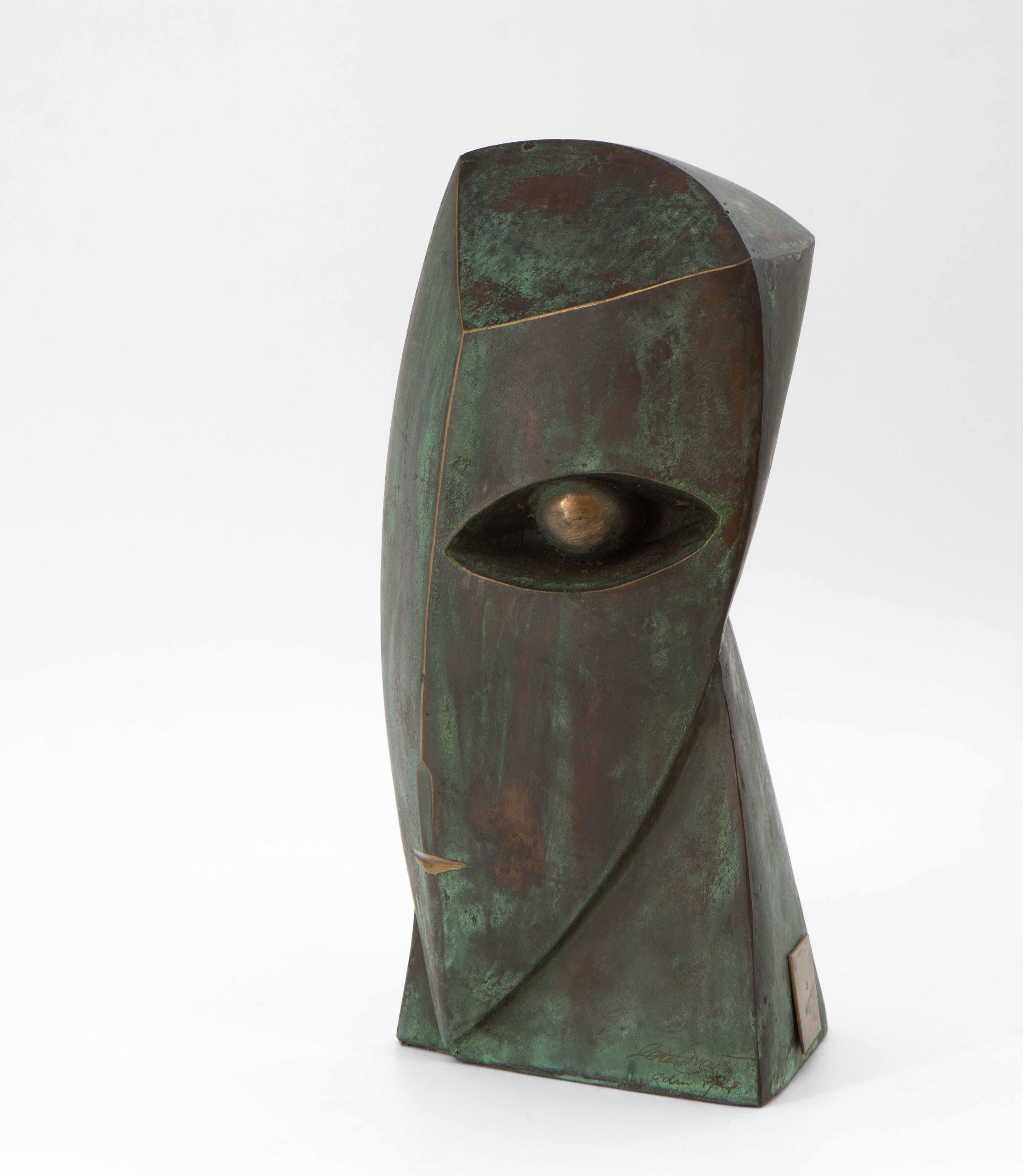 Bronze Abstract Head By Lothar Maier “Odin” 7/29 For Sale 1