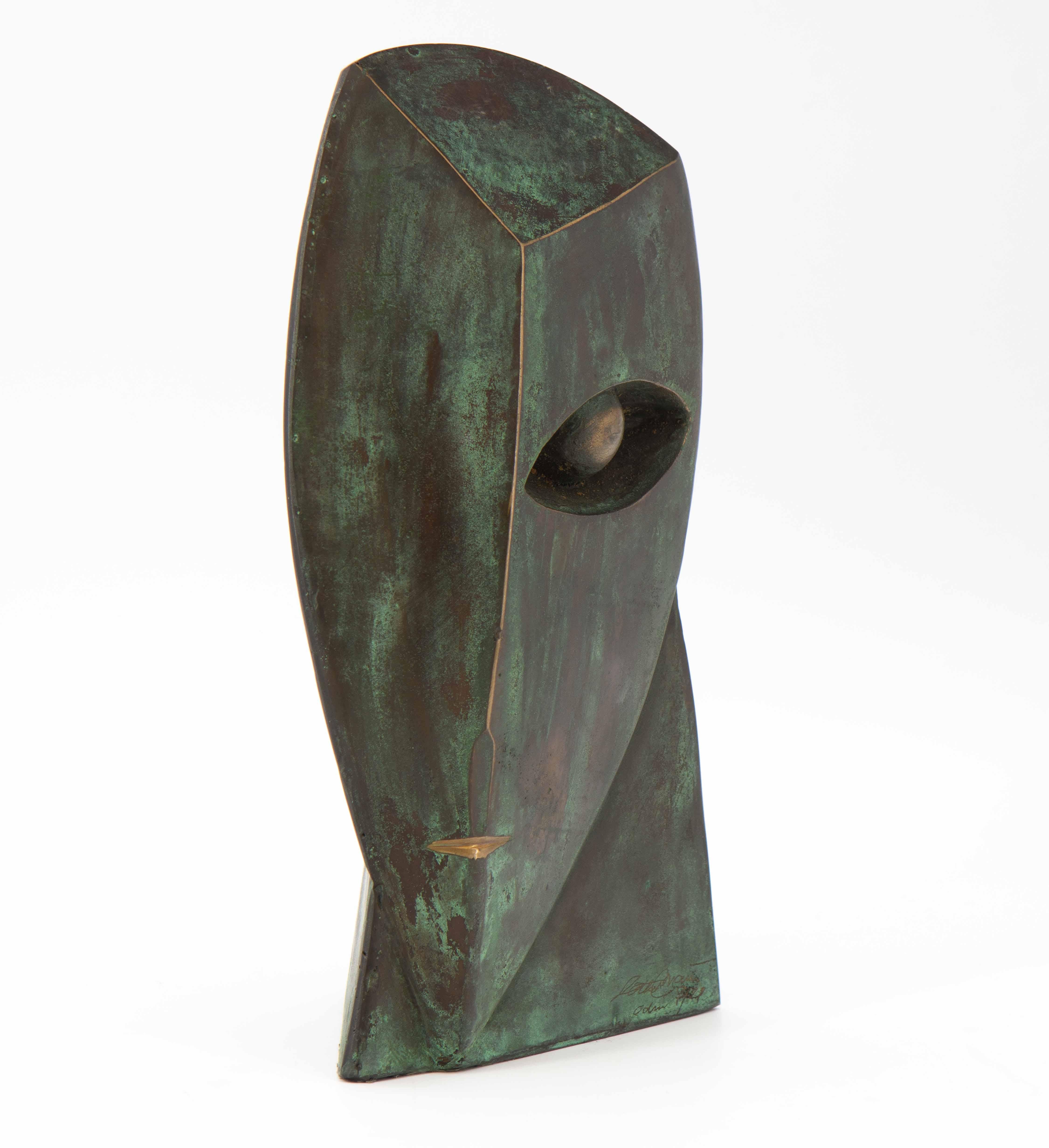Bronze Abstract Head By Lothar Maier “Odin” 7/29 For Sale 2