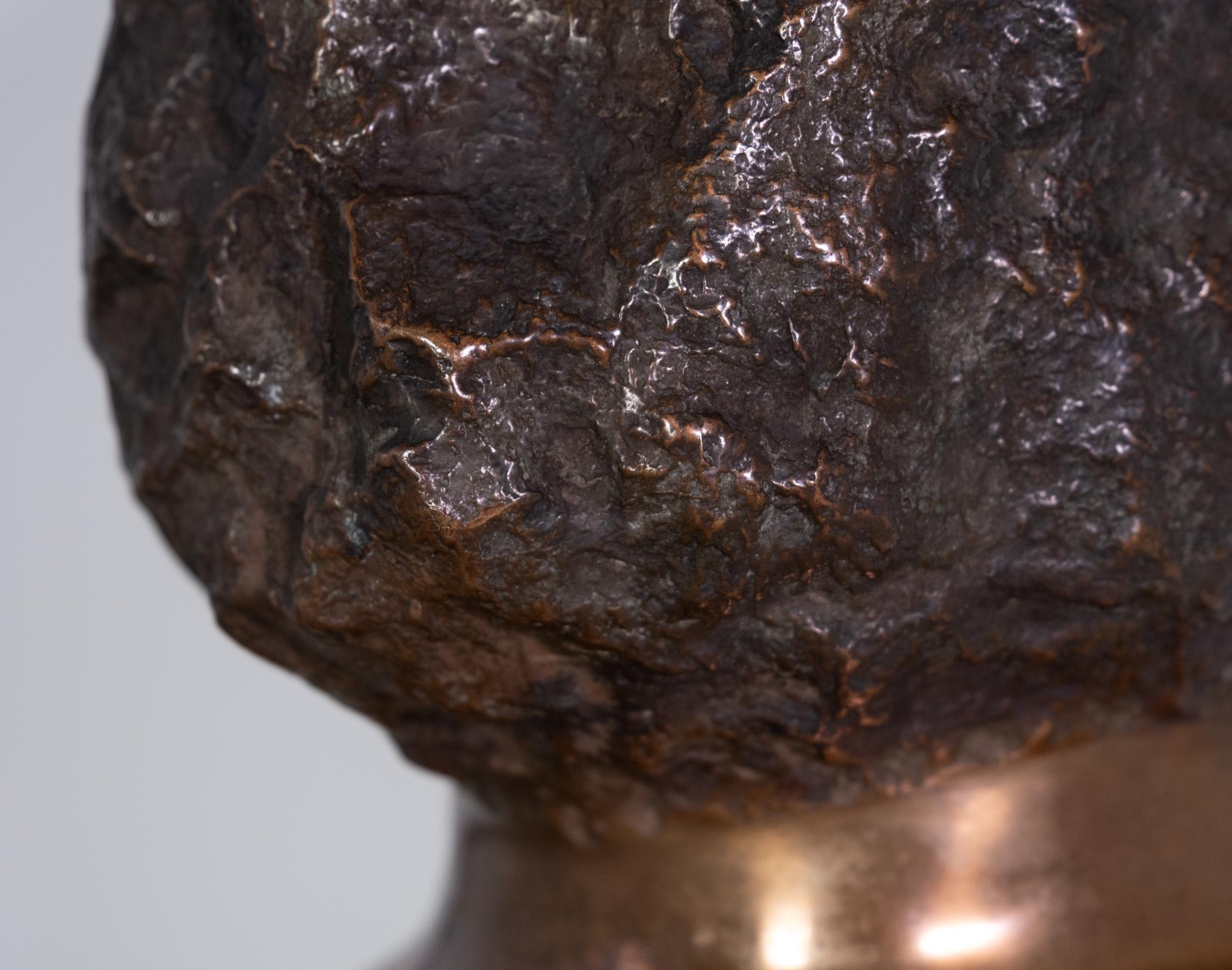 Tête abstraite en bronze par Wolf Bröll 1993 en vente 7