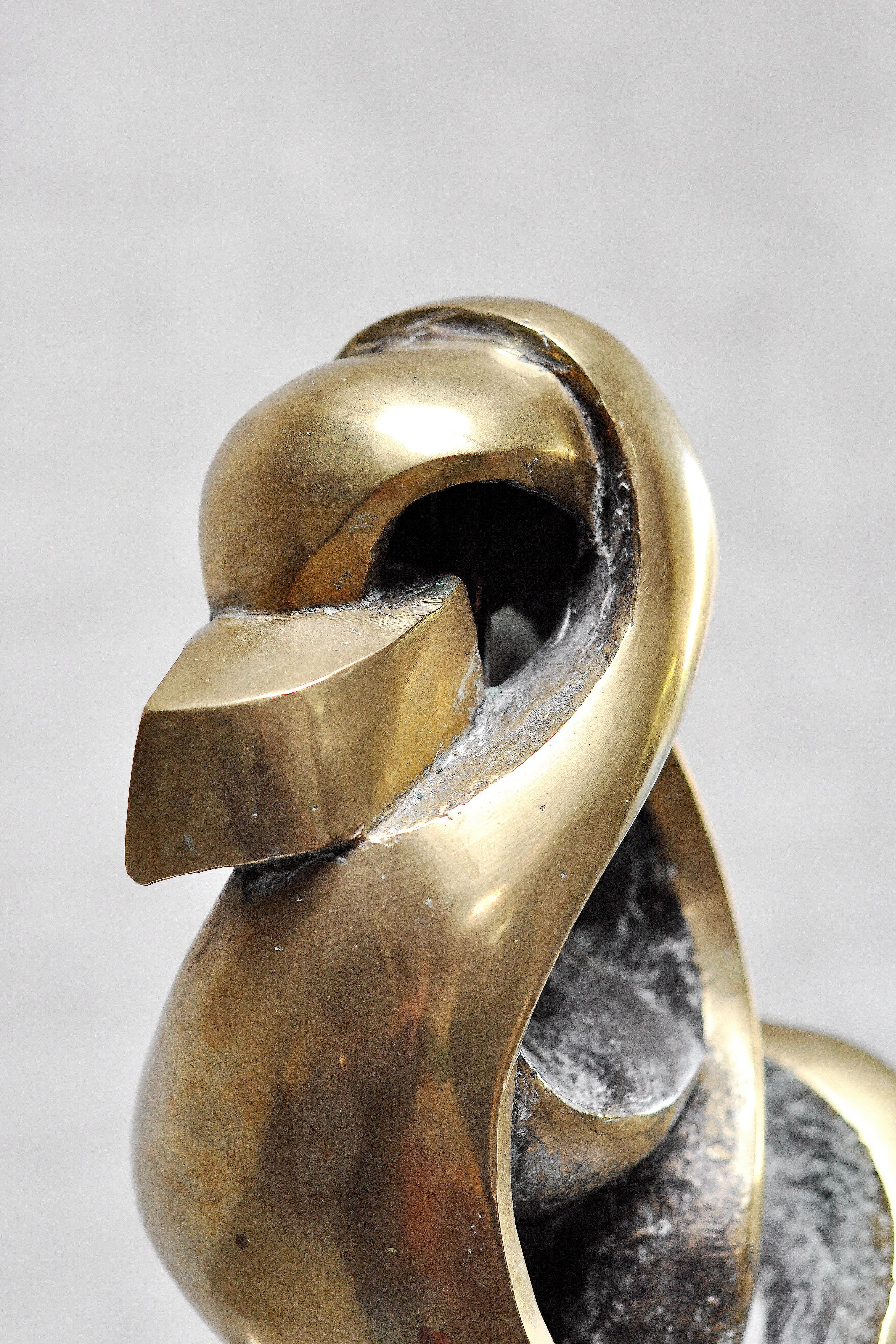 Bronze Abstract Modernist Sculpture in the Style of Jean-Pierre Ghysels, 1970's In Good Condition For Sale In Zwijndrecht, Antwerp
