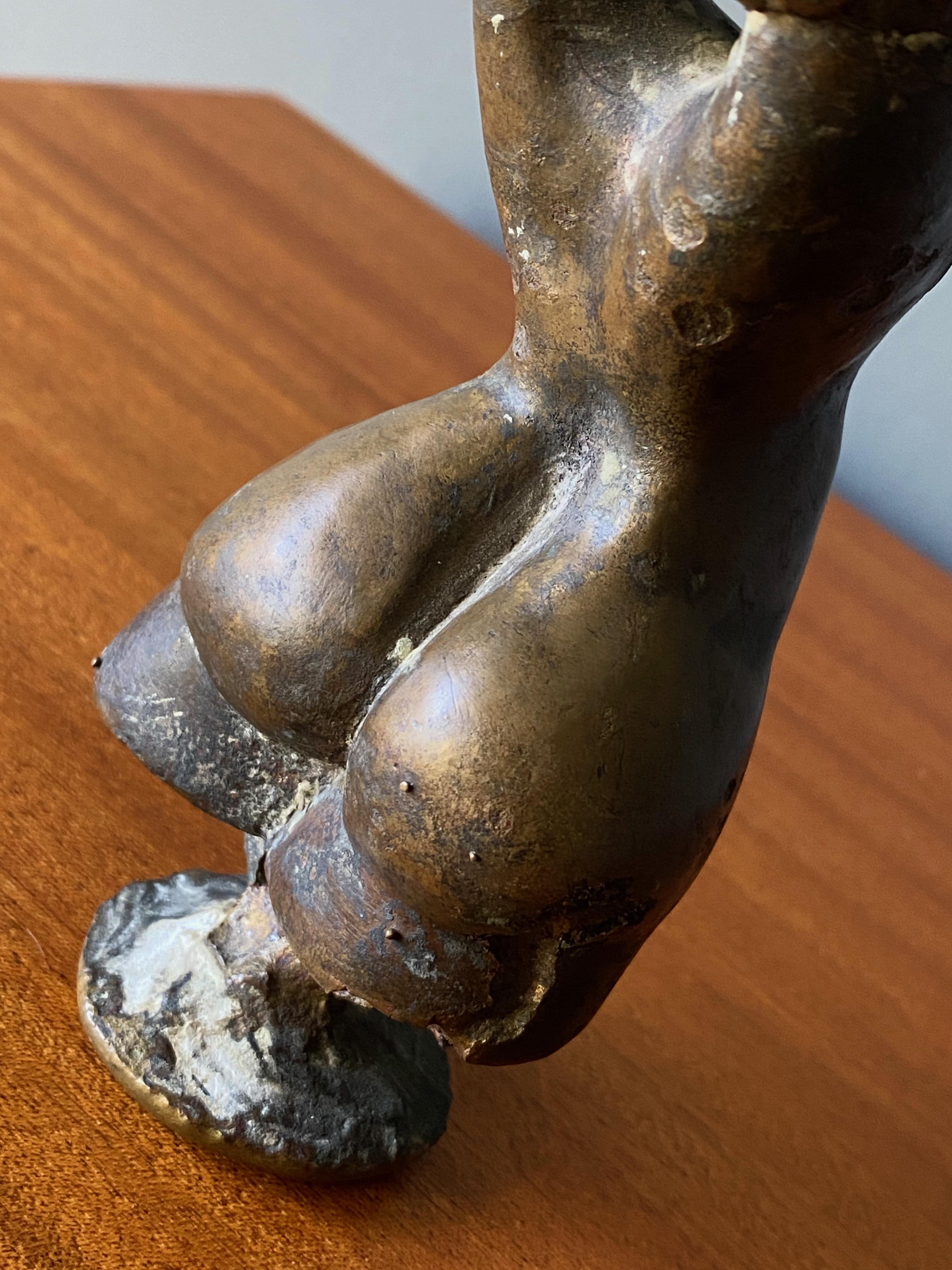 Sculpture de nu abstrait en bronze en vente 1