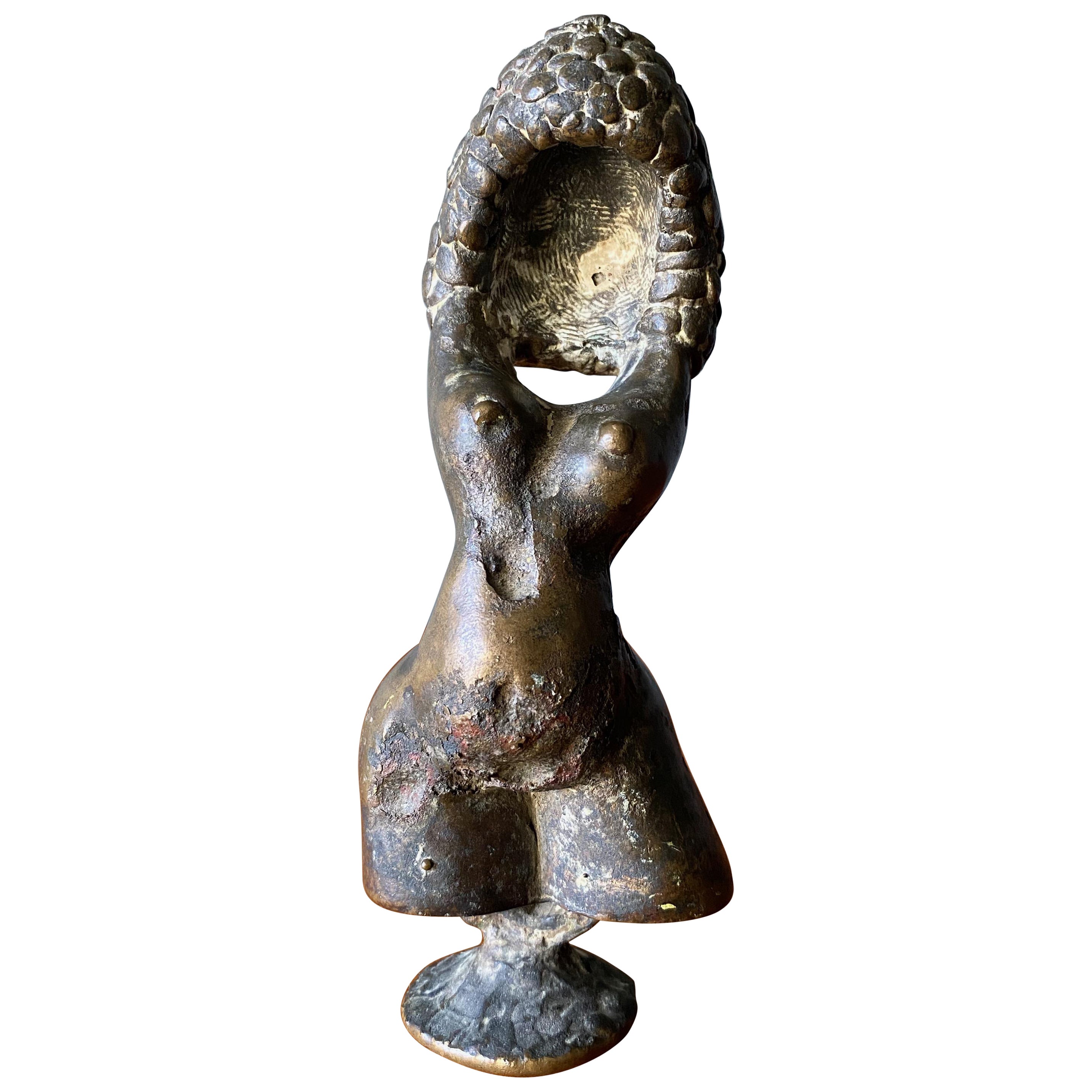 Abstrakte Akt-Skulptur aus Bronze