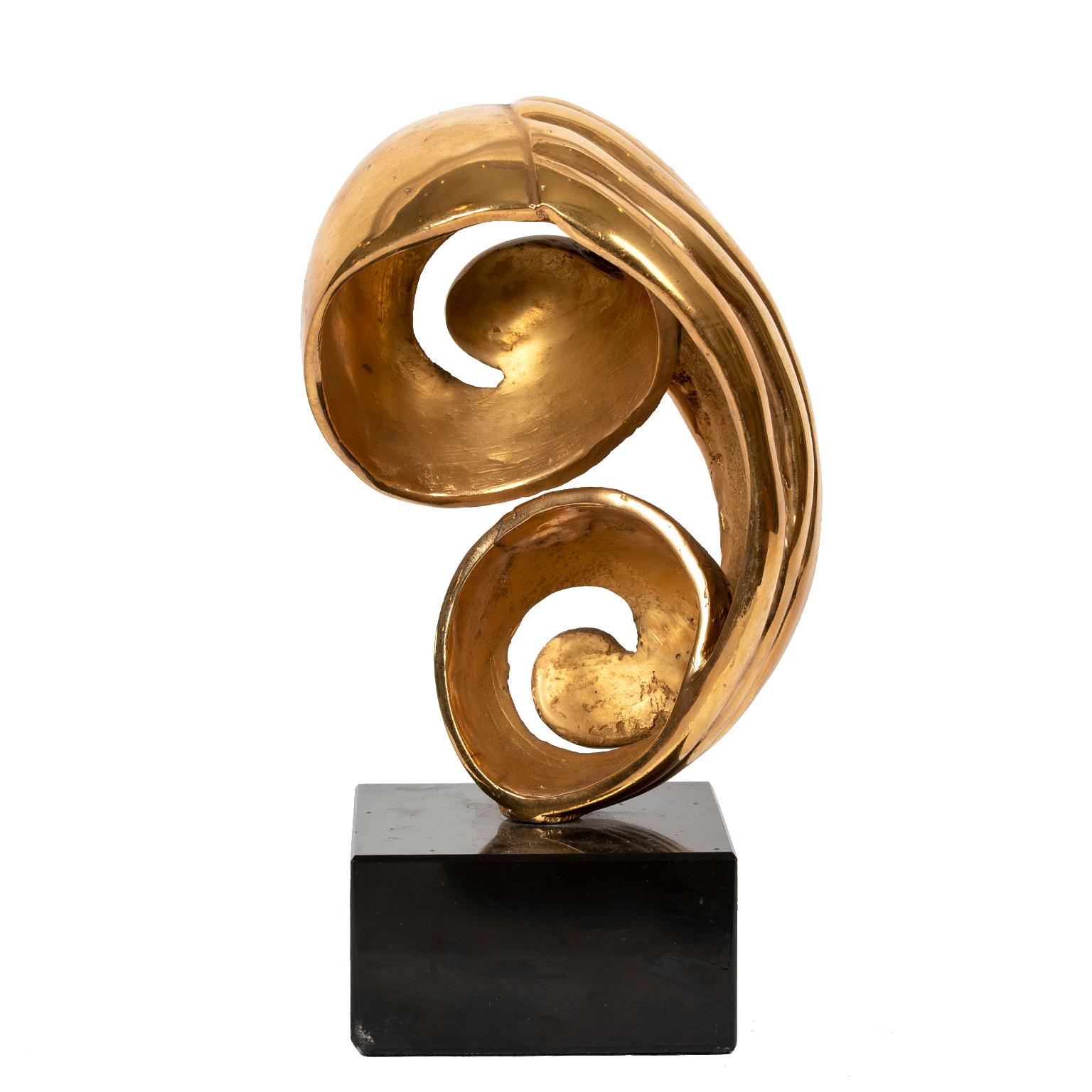 Bronze Abstract on Stand by Jack Culiner In Good Condition In Toronto, ON