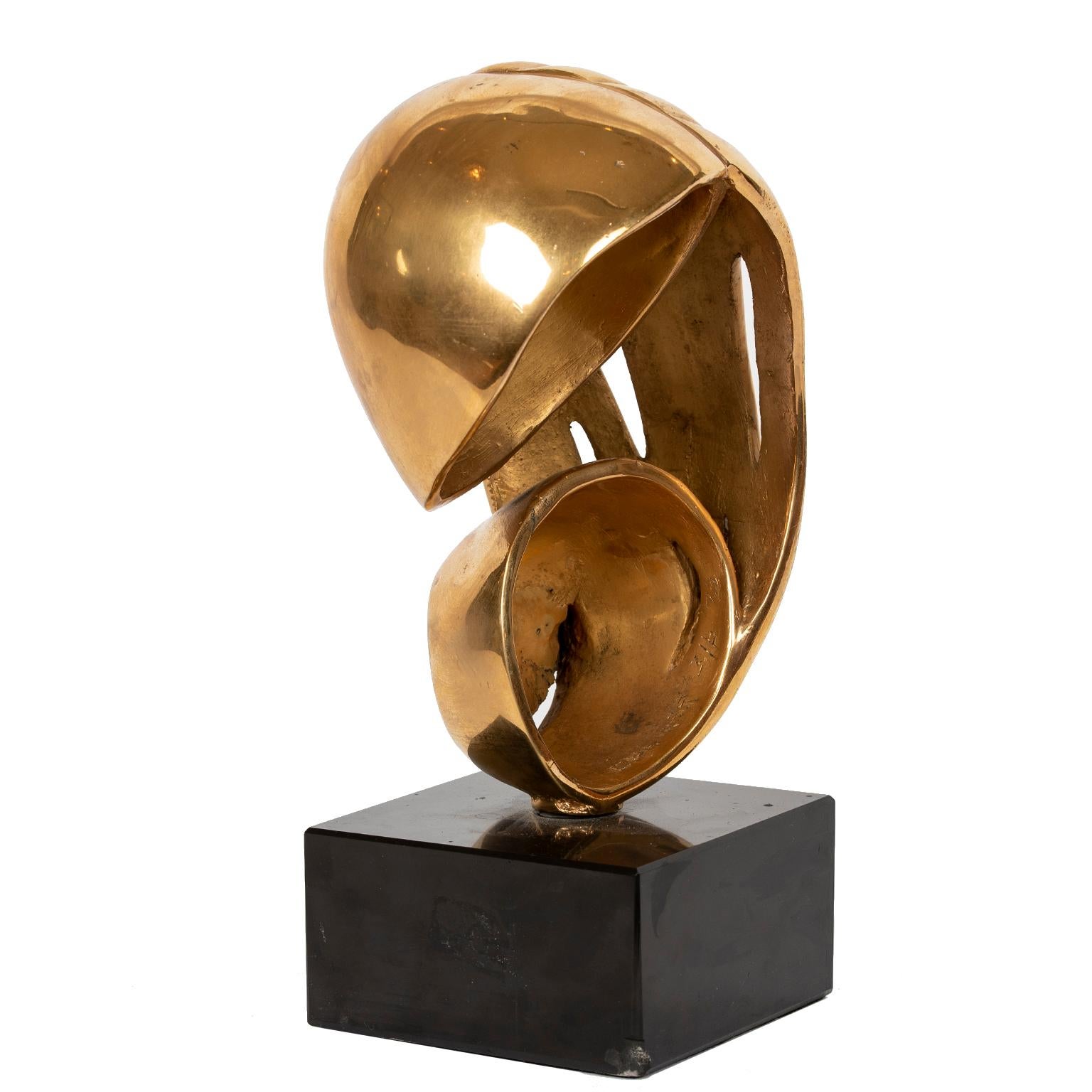Late 20th Century Bronze Abstract on Stand by Jack Culiner