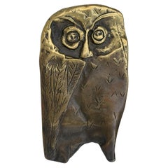 Bronze Abstract Owl Door Handle , 1960s
