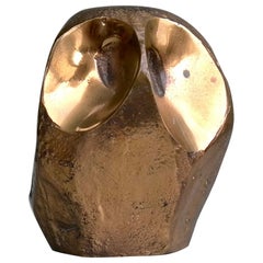Bronze abstract Owl Sculpture, Belgium 1960s