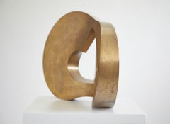 Bronze abstract sculpture by André Ramseyer Switzerland 1978