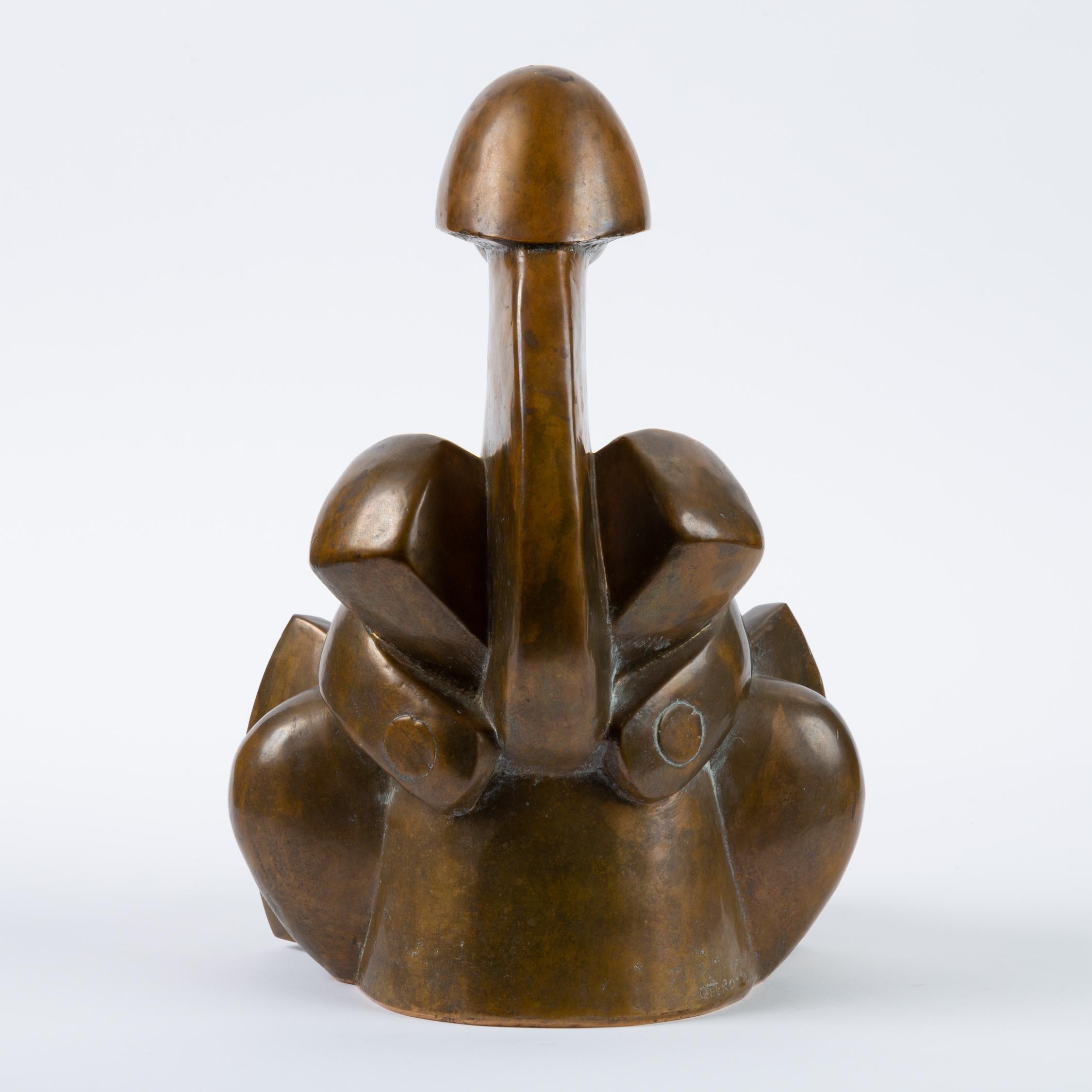 20th Century Camilo Otero Bronze Abstract Sculpture