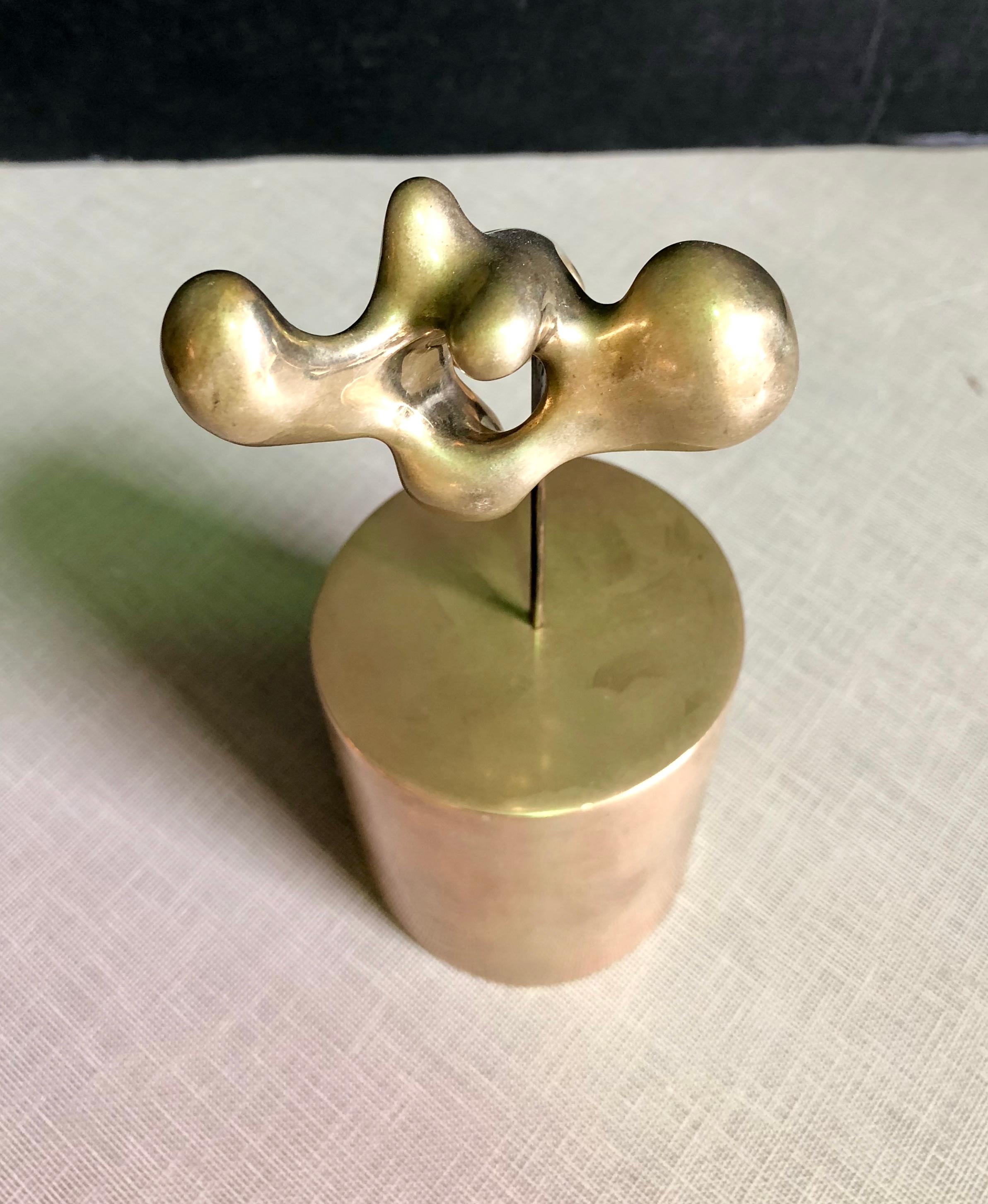 Bronze Abstract Sculpture by Eli Karpel In Excellent Condition In Chicago, IL