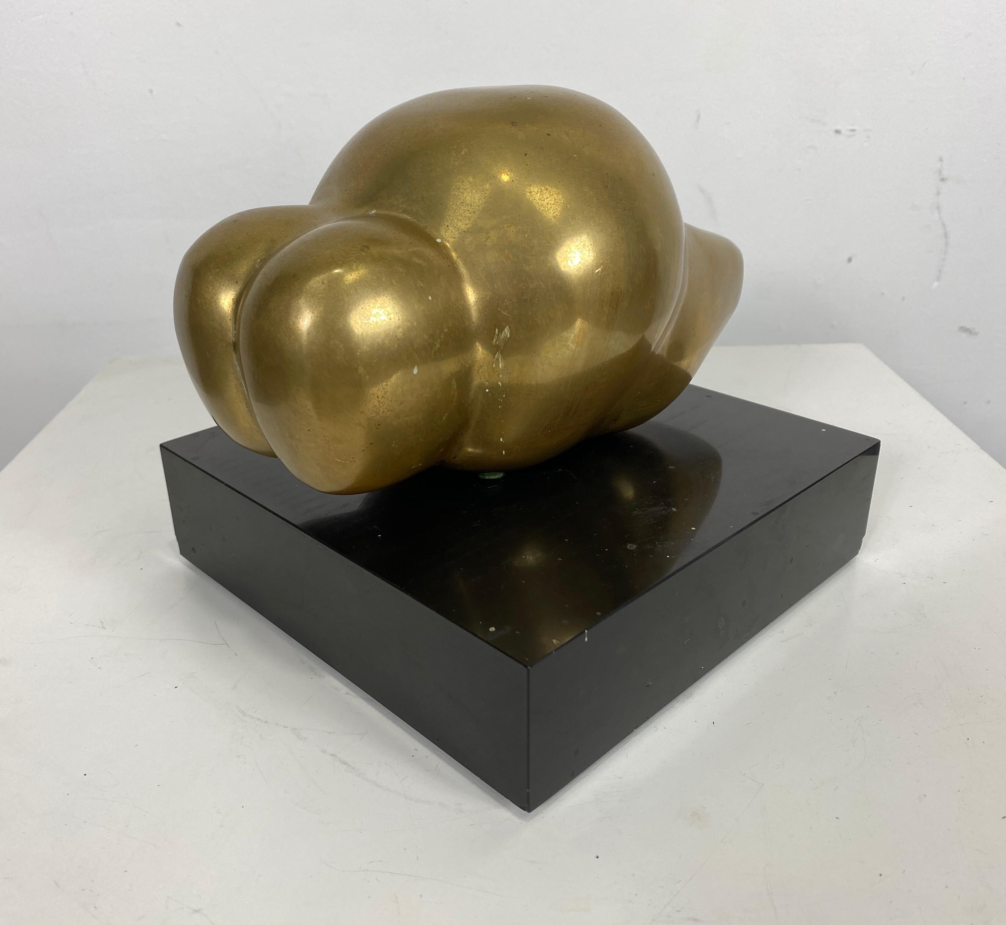 Bronze Abstract Sculpture by Gerda Thune Andersen, Denmark In Good Condition In Buffalo, NY