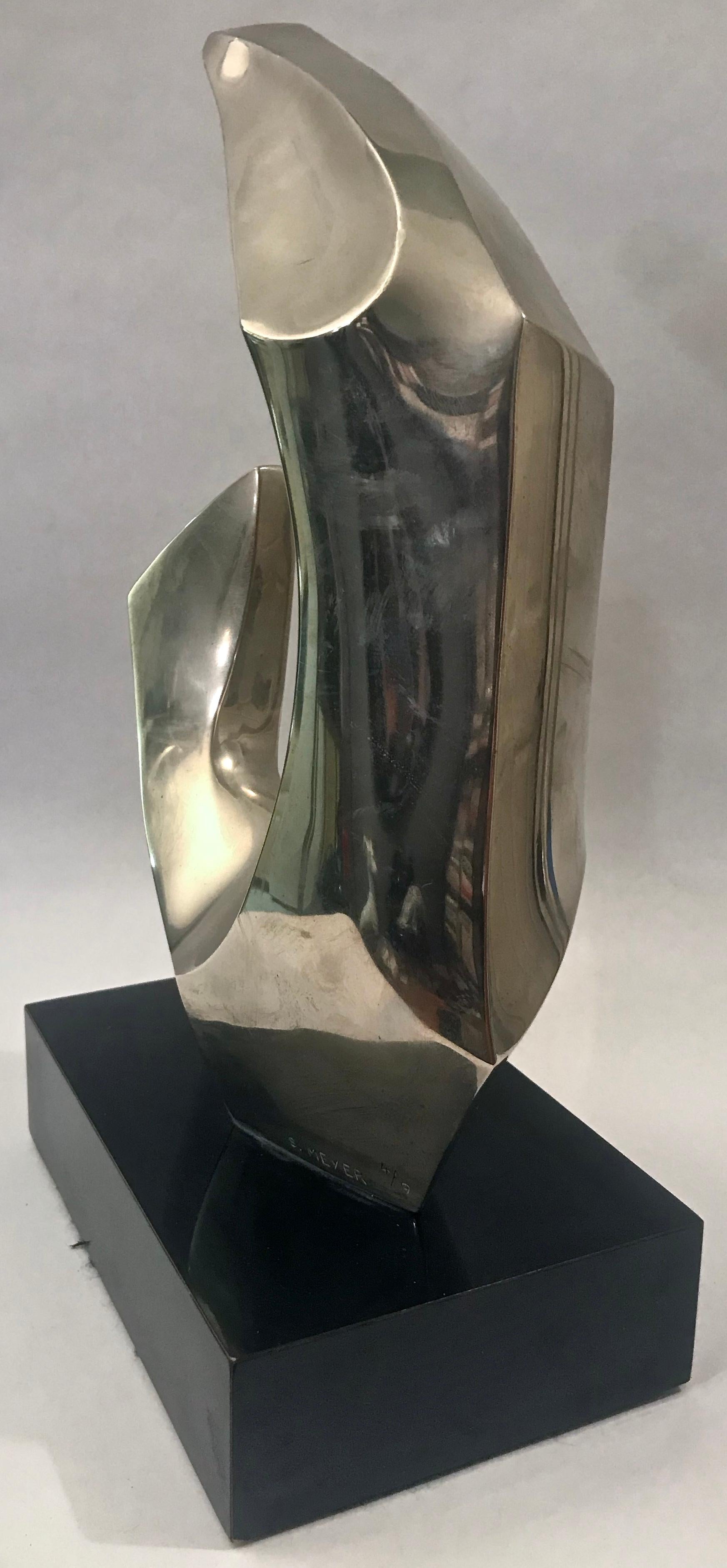 Bronze Abstract Sculpture by Seymour Meyer For Sale 2