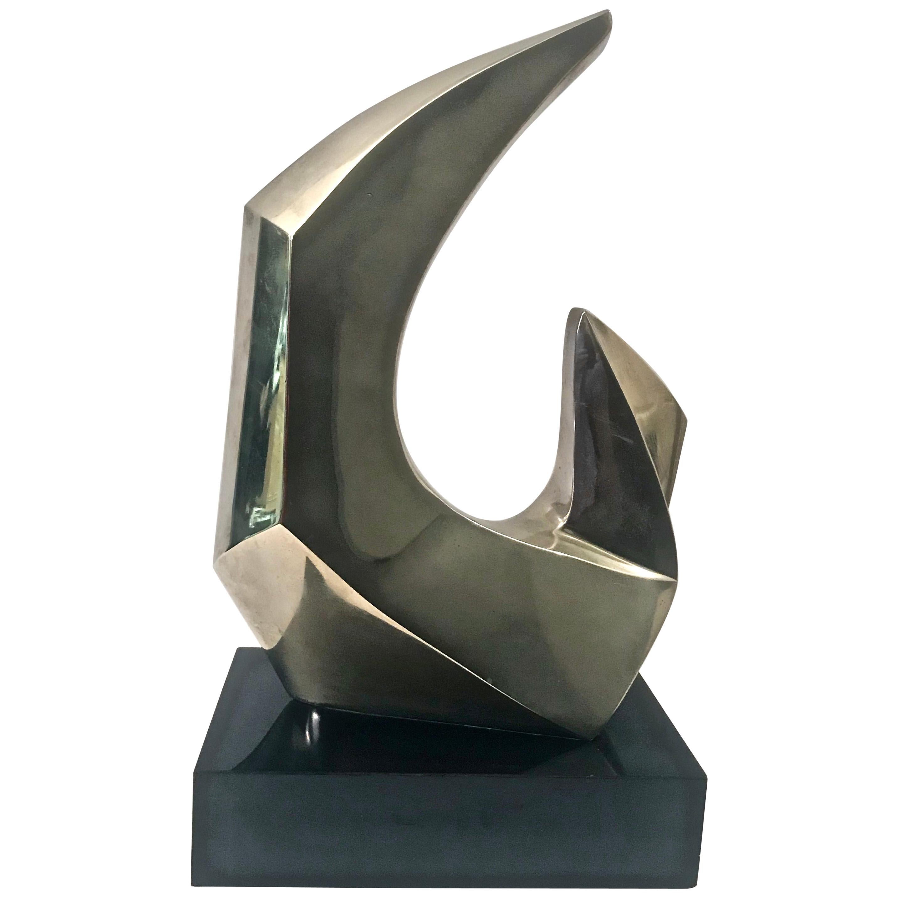 Bronze Abstract Sculpture by Seymour Meyer For Sale