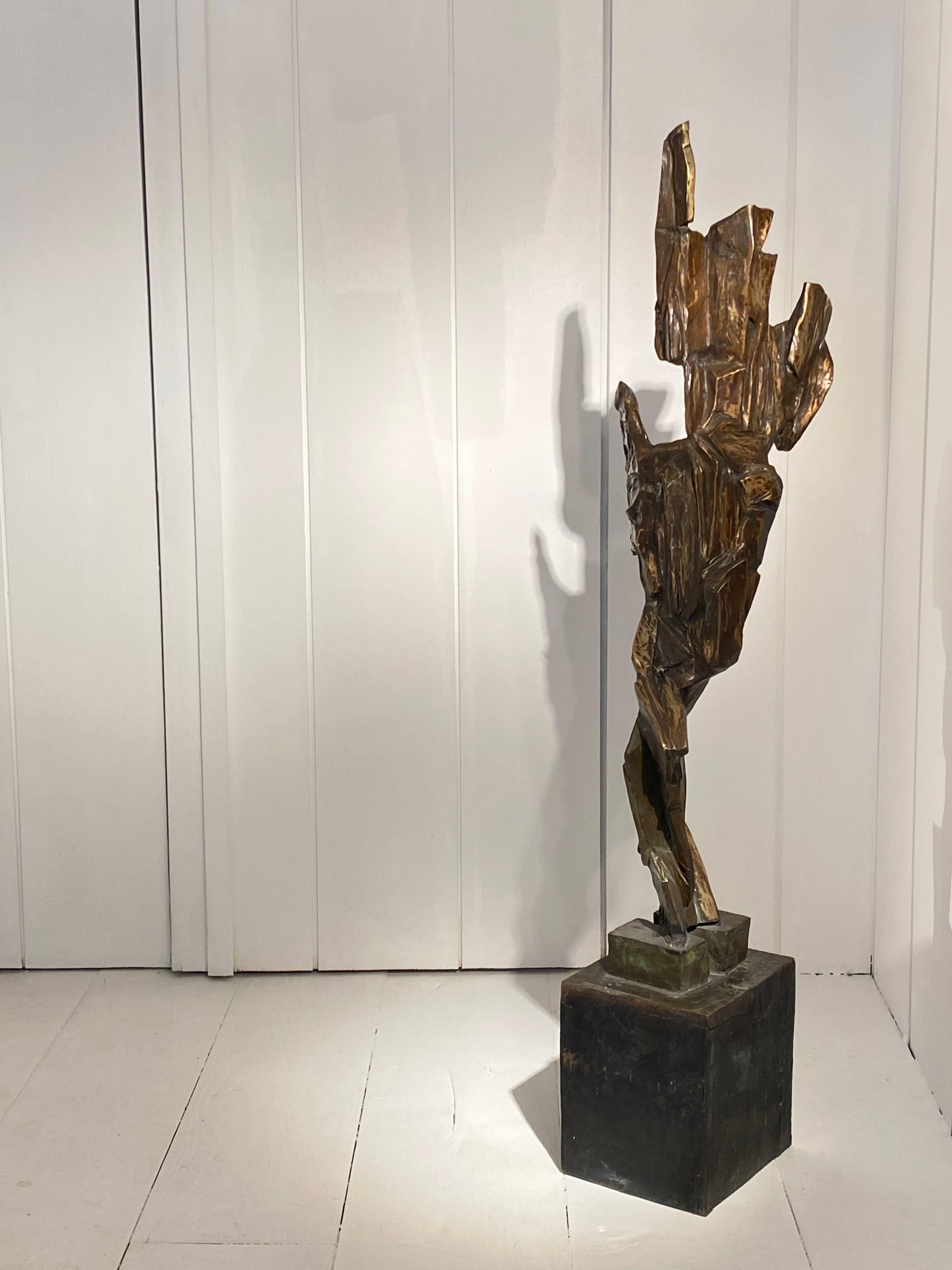 Mid-Century Modern Bronze Abstract Sculpture, Circa 1978 For Sale