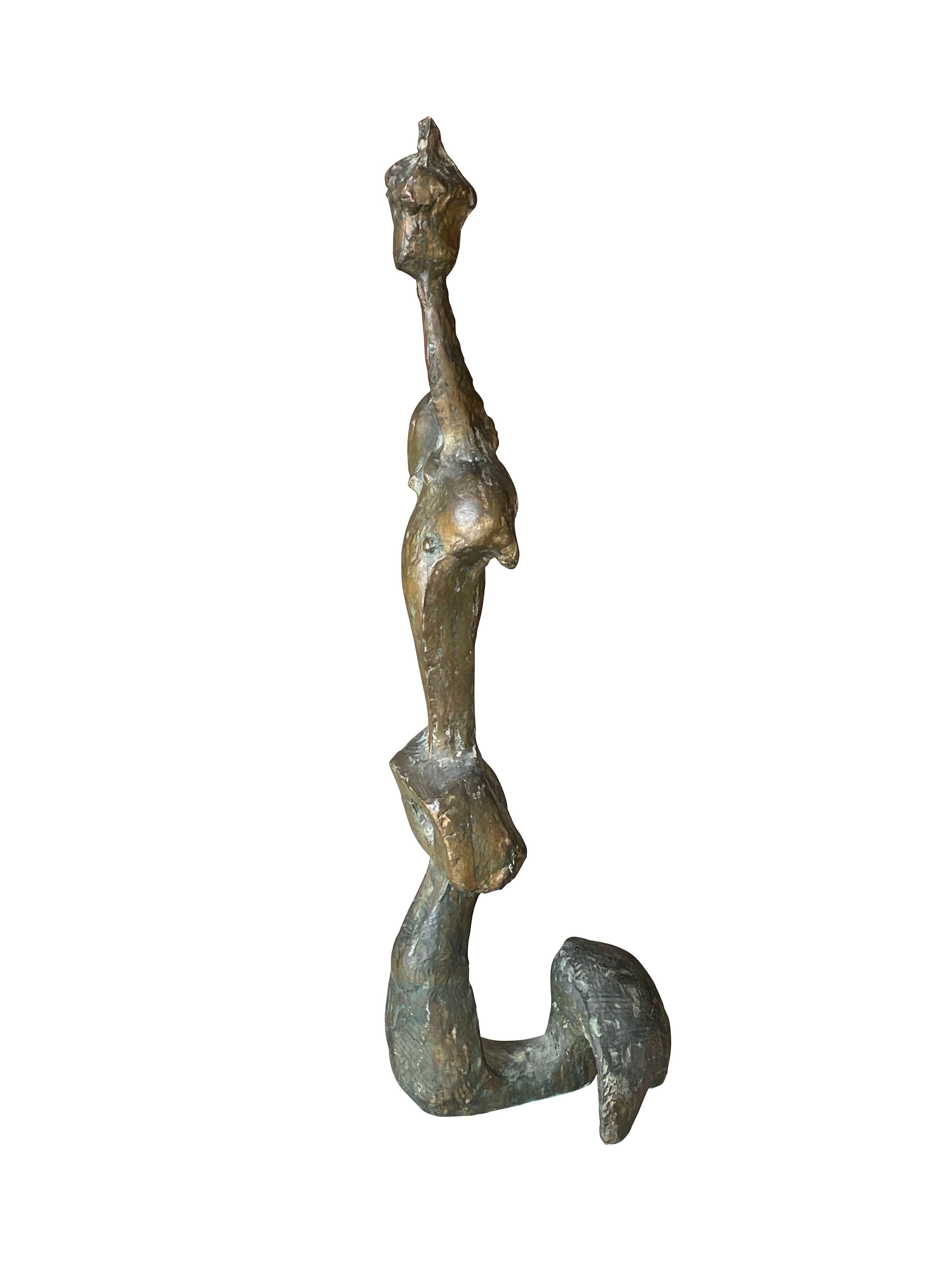 Signed V Chende in 1968 French bronze sculpture.
Free standing abstract figure.
ARRIVING NOVEMBER.