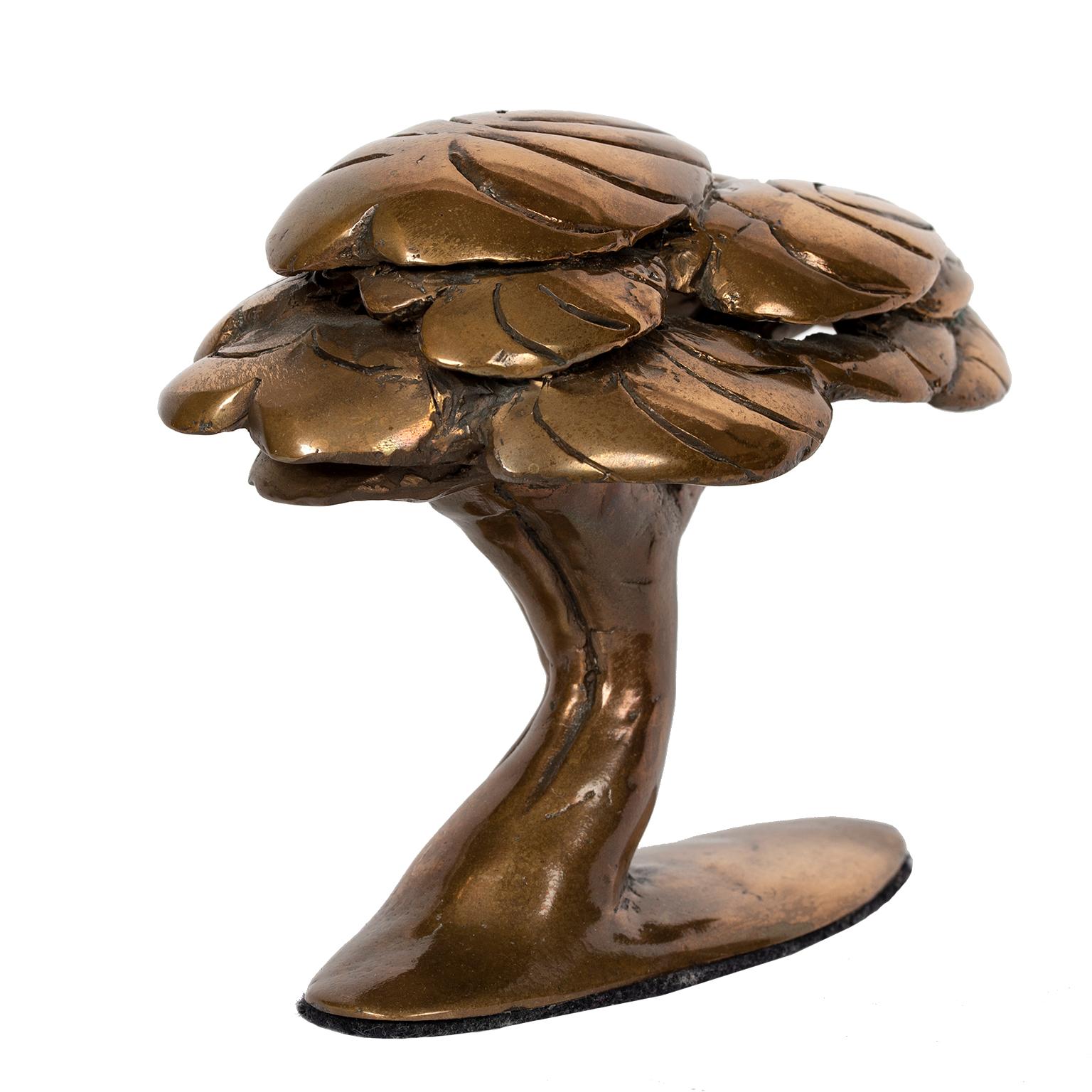 This charming signed solid bronze “tree” is from Canadian sculptor Jack Culiner’s (1913-2013) own collection.