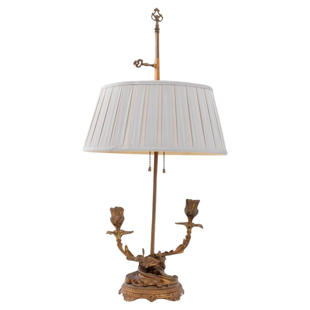 Bronze Acanthus Leaf Bouillotte Lamp For Sale