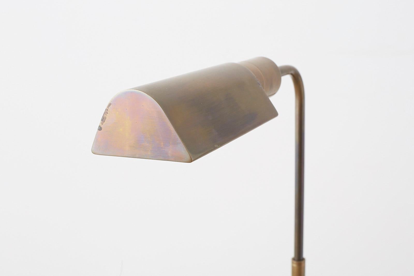 Bronze Adjustable Pharmacy Floor Lamp Attributed to Casella 4