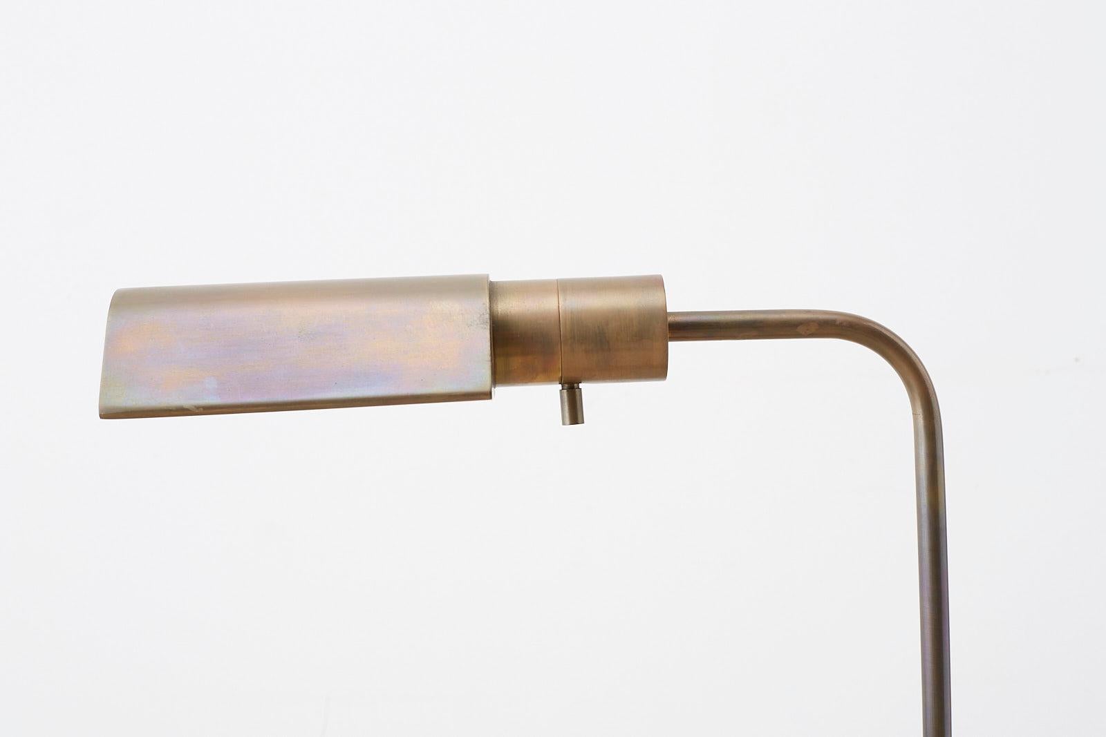 Bronze Adjustable Pharmacy Floor Lamp Attributed to Casella 5