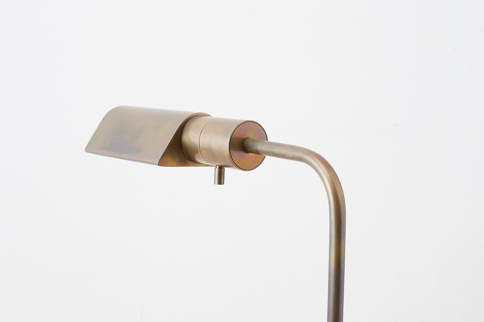 Bronze Adjustable Pharmacy Floor Lamp Attributed to Casella 7