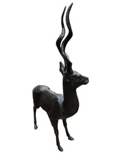 Bronze African Antelope Adax Tribal Art, 20th Century