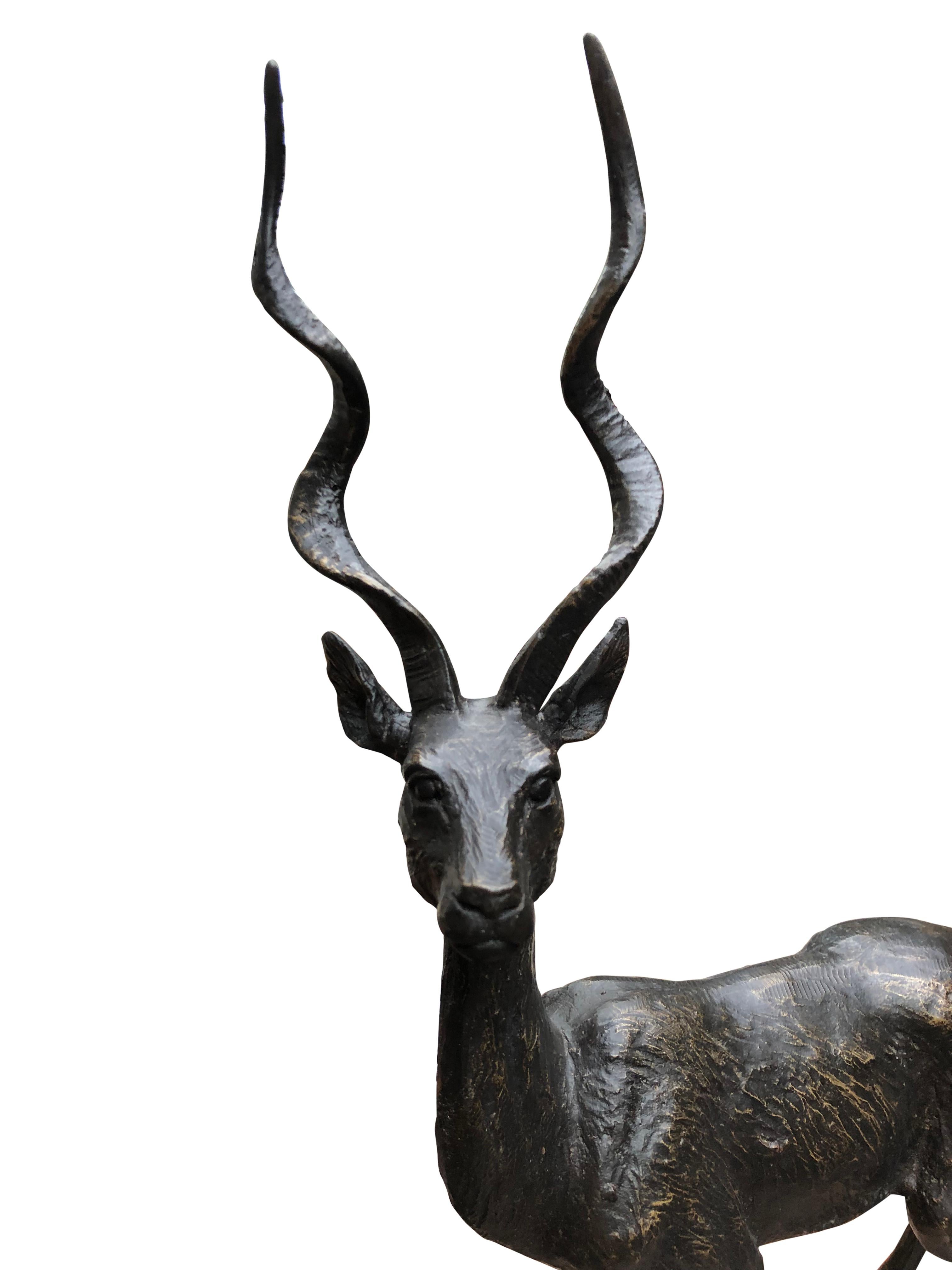 Bronze African Antelope Adax Tribal Art, 20th Century For Sale 1