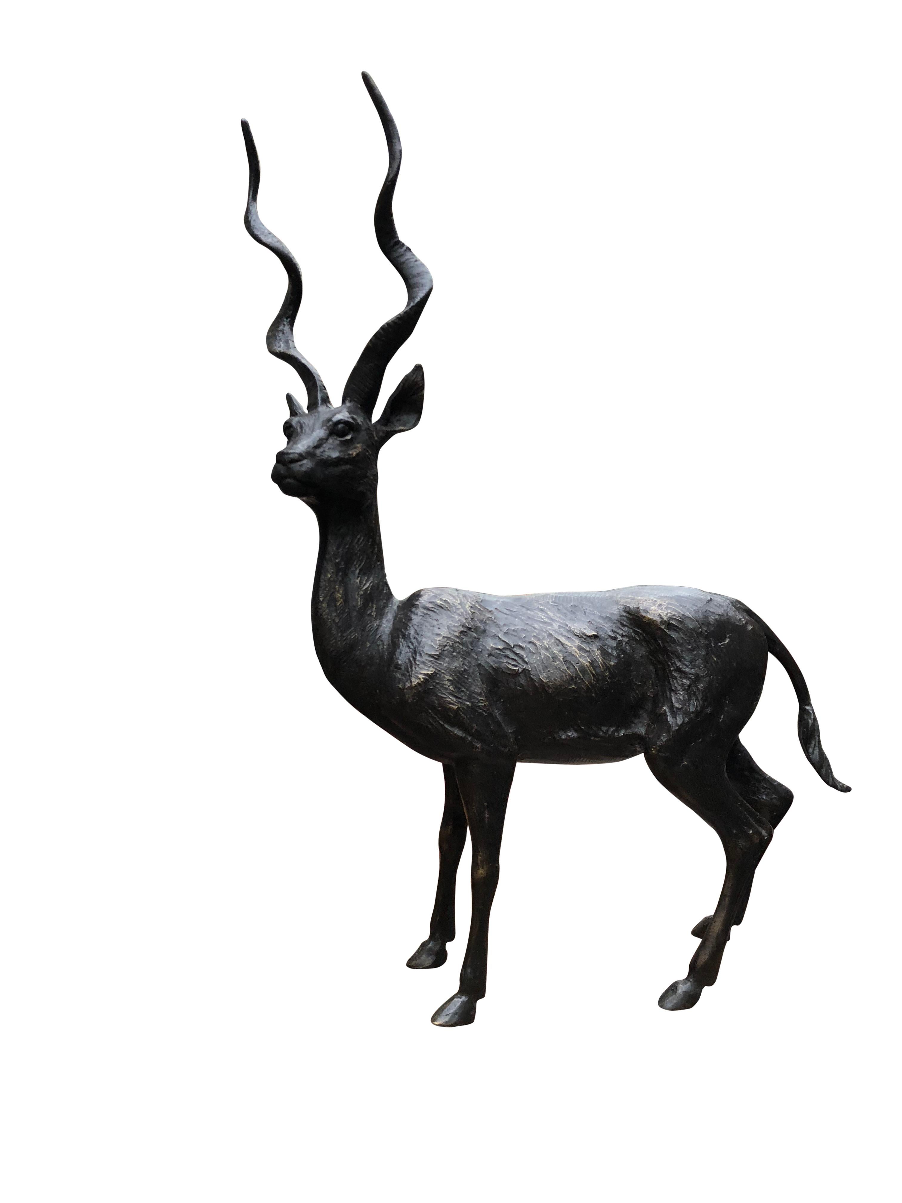 Bronze African Antelope Adax Tribal Art, 20th Century For Sale 2