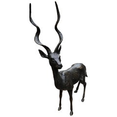 Bronze African Antelope Adax Tribal Art, 20th Century