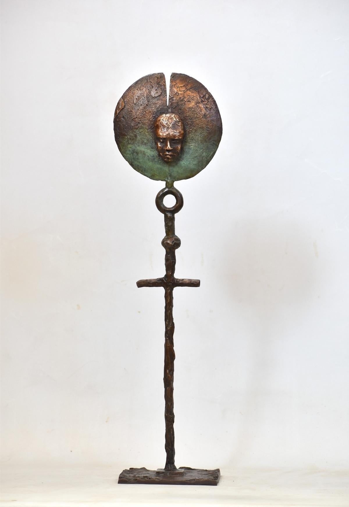 Cast Bronze African Fertility Sculpture I For Sale