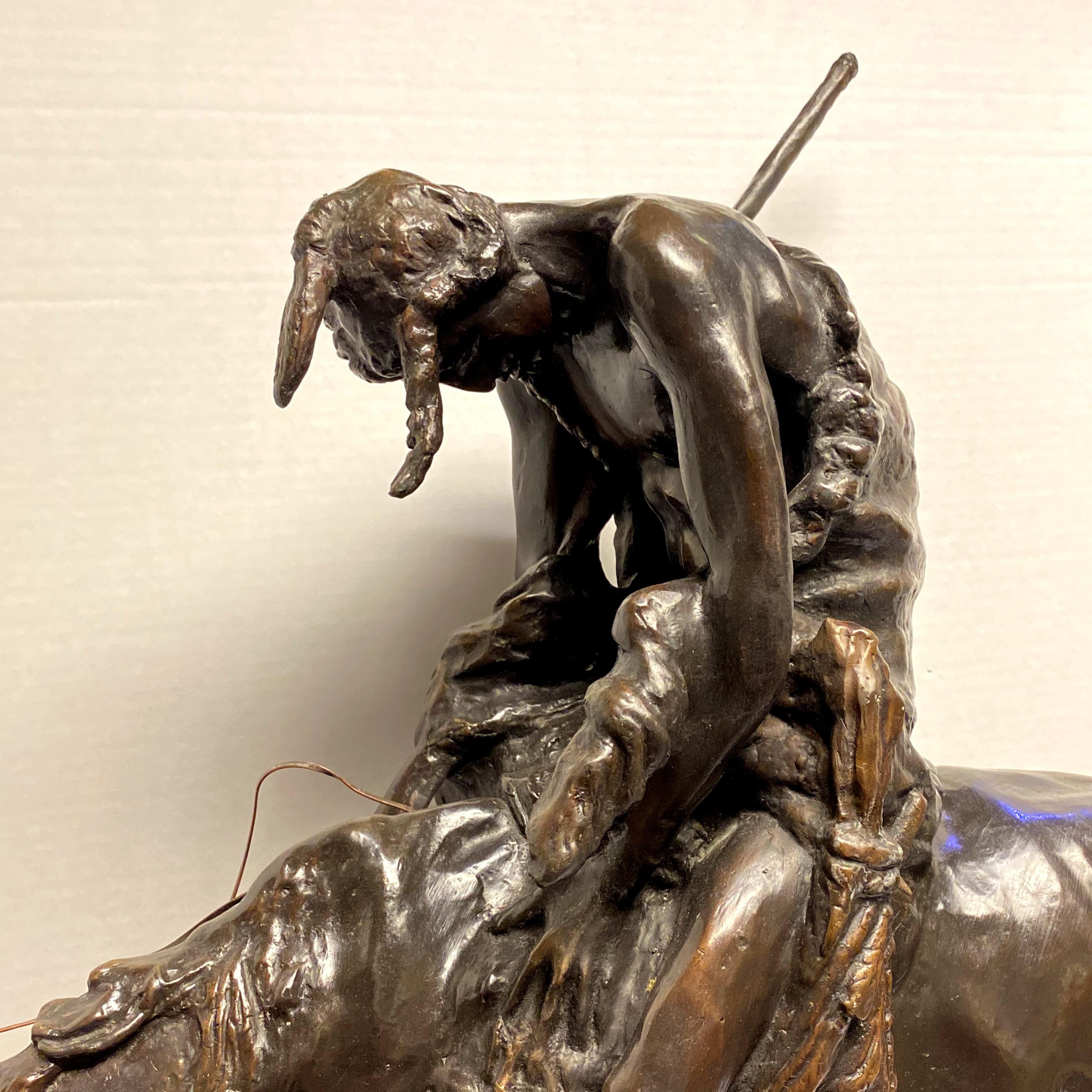North American Bronze After James Earl Fraser (1876-1953) Entitled End of the Trail  For Sale