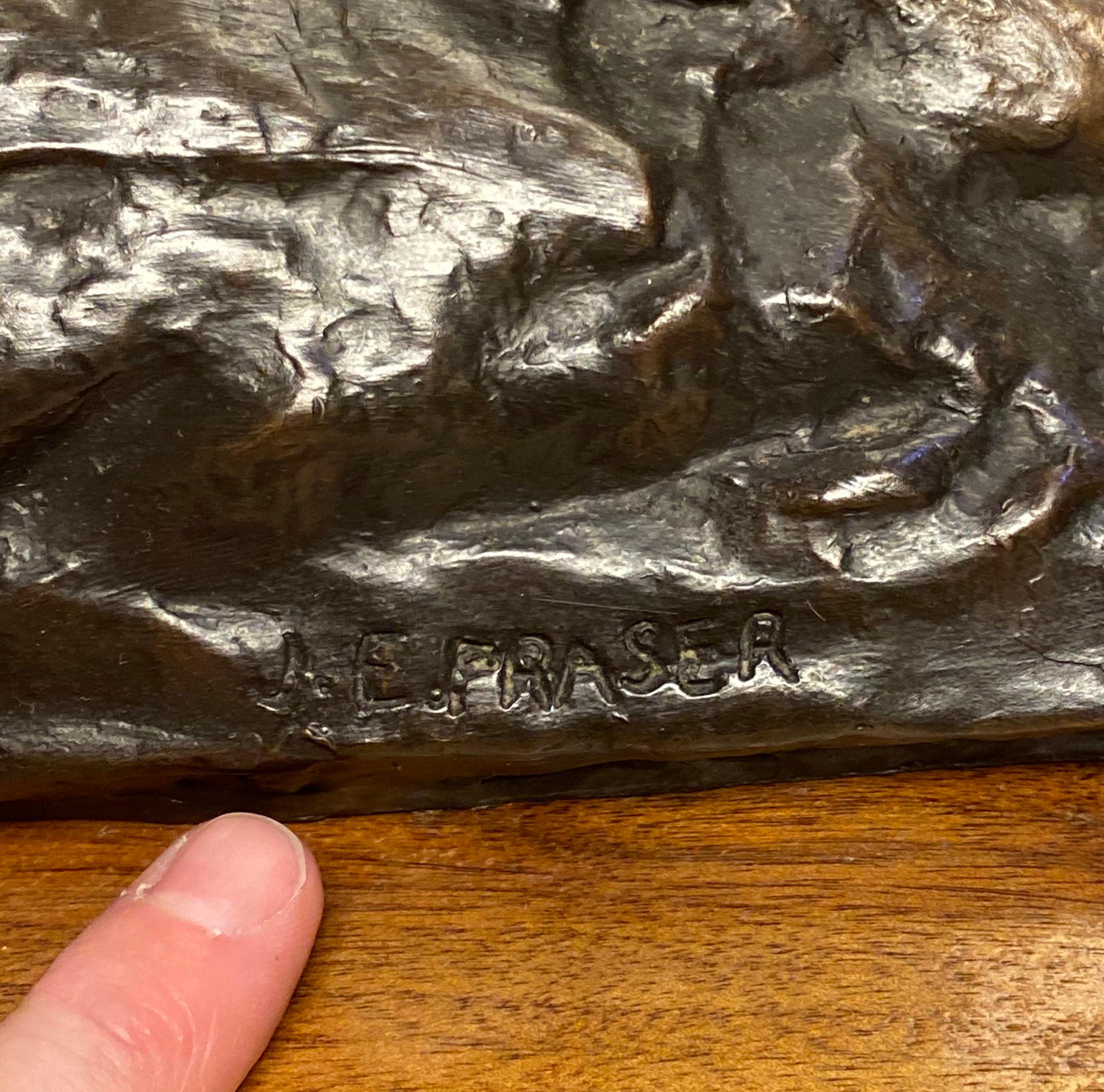 20th Century Bronze After James Earl Fraser (1876-1953) Entitled End of the Trail