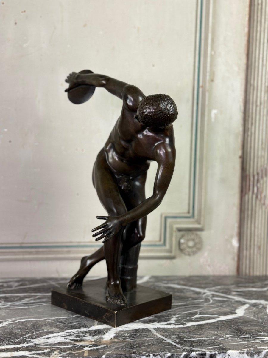 Greco Roman Bronze After The Antique, The Discobolus, 19th Century For Sale