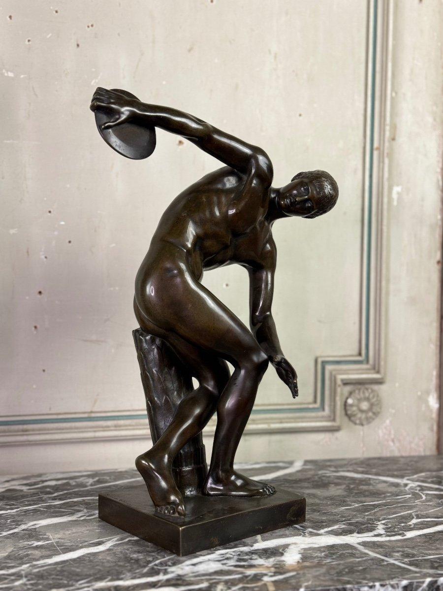 Bronze After The Antique, The Discobolus, 19th Century For Sale 4