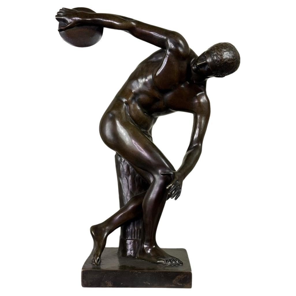 Bronze After The Antique, The Discobolus, 19th Century For Sale