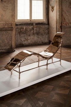 Bronze Age Chaise Longue, Solid bronze, 2014, 1/3